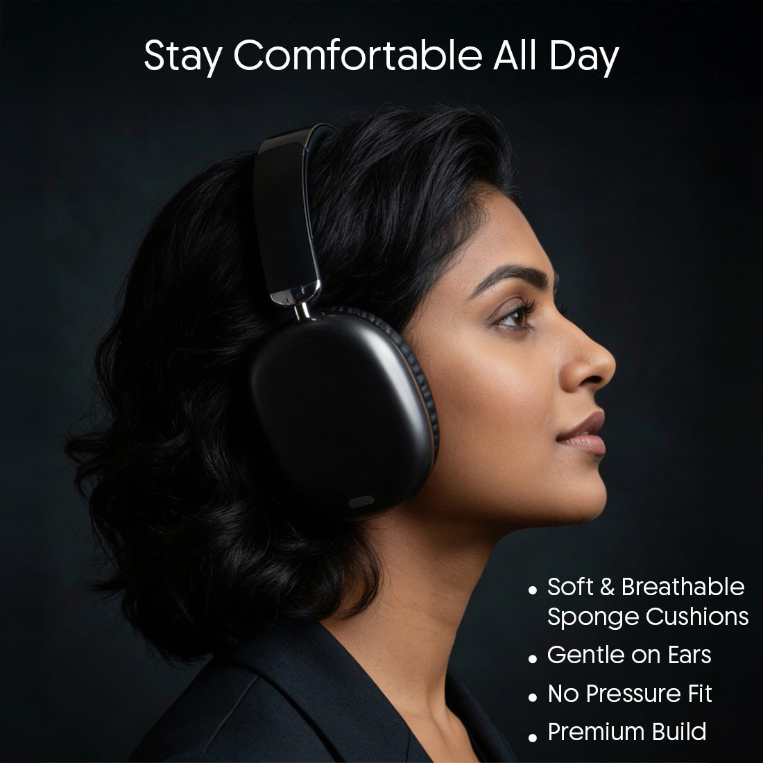 Walta Elite Zen Wireless Over-Ear Headphone with Mic | 50H Playtime | Deep Bass | 5.4BT | Bluetooth & Wired Headset