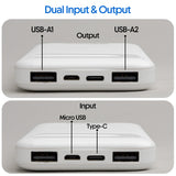 Walta Slim Max 10000 mAh 15 W Slim Power Bank (White, Lithium Polymer, Fast Charging for Earbuds, Mobile, Smartwatch, Tablet, Speaker)