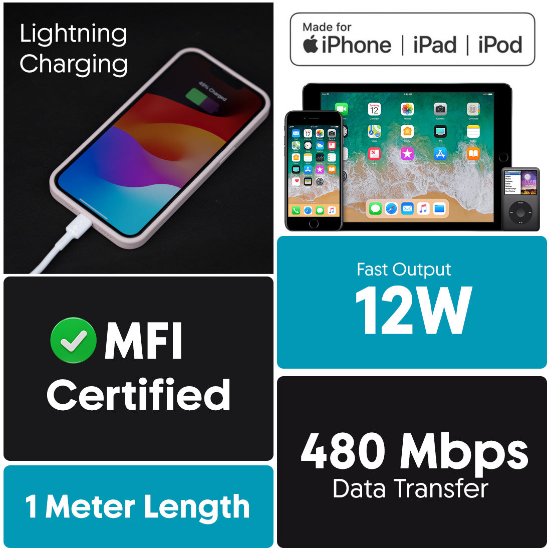 Walta Elite MFI USB to Lightning Cable