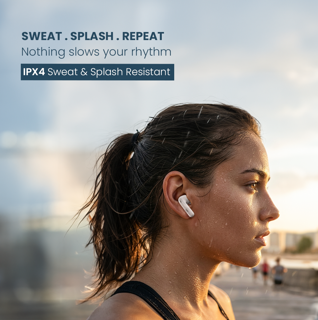 Walta Elite Dome 251 TWS Earbuds | ANC+ENC, BT 5.4, 60H Playtime, Type-C Charging, 6 Mic Bluetooth Headset (White, In the Ear)