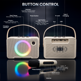 Walta Elite Brio 1390 Karaoke Portable Party Speaker with 5 Voice Changer Wireless Mic 20 W Bluetooth Speaker