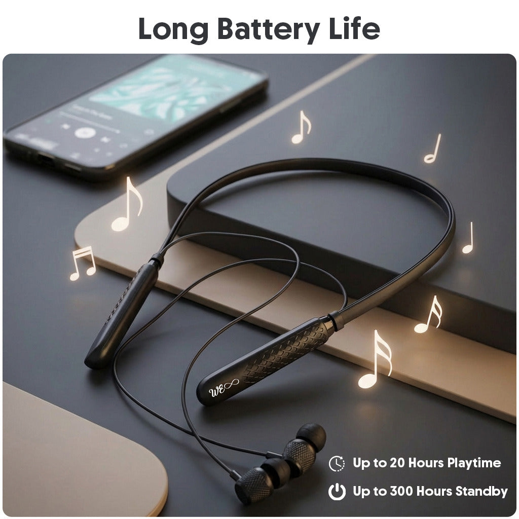 Magic 13 Neckband 20Hrs Playtime Magnetic Buds Bluetooth Headset (Black, In the Ear)