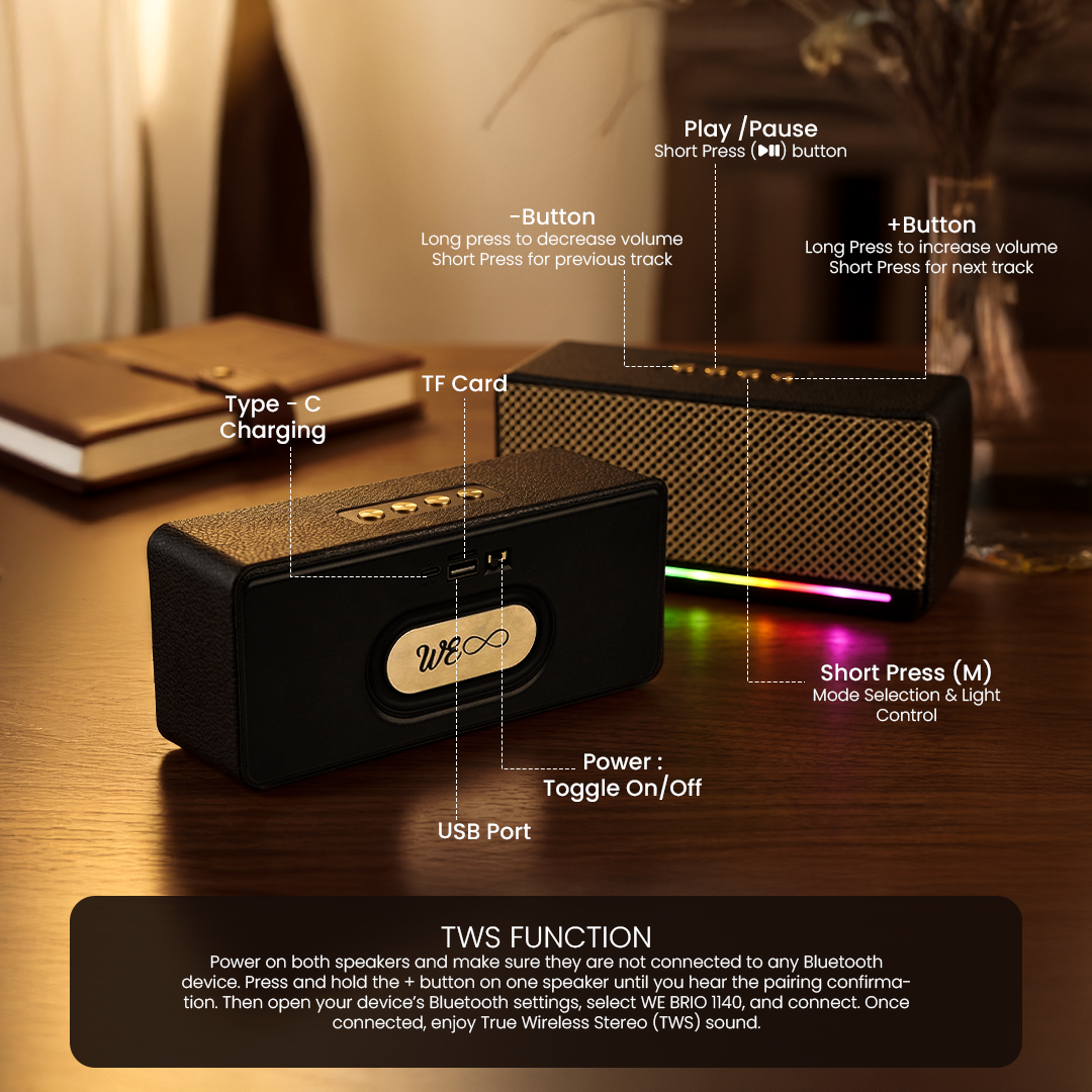 Brio 1140 Portable Bluetooth Speaker,