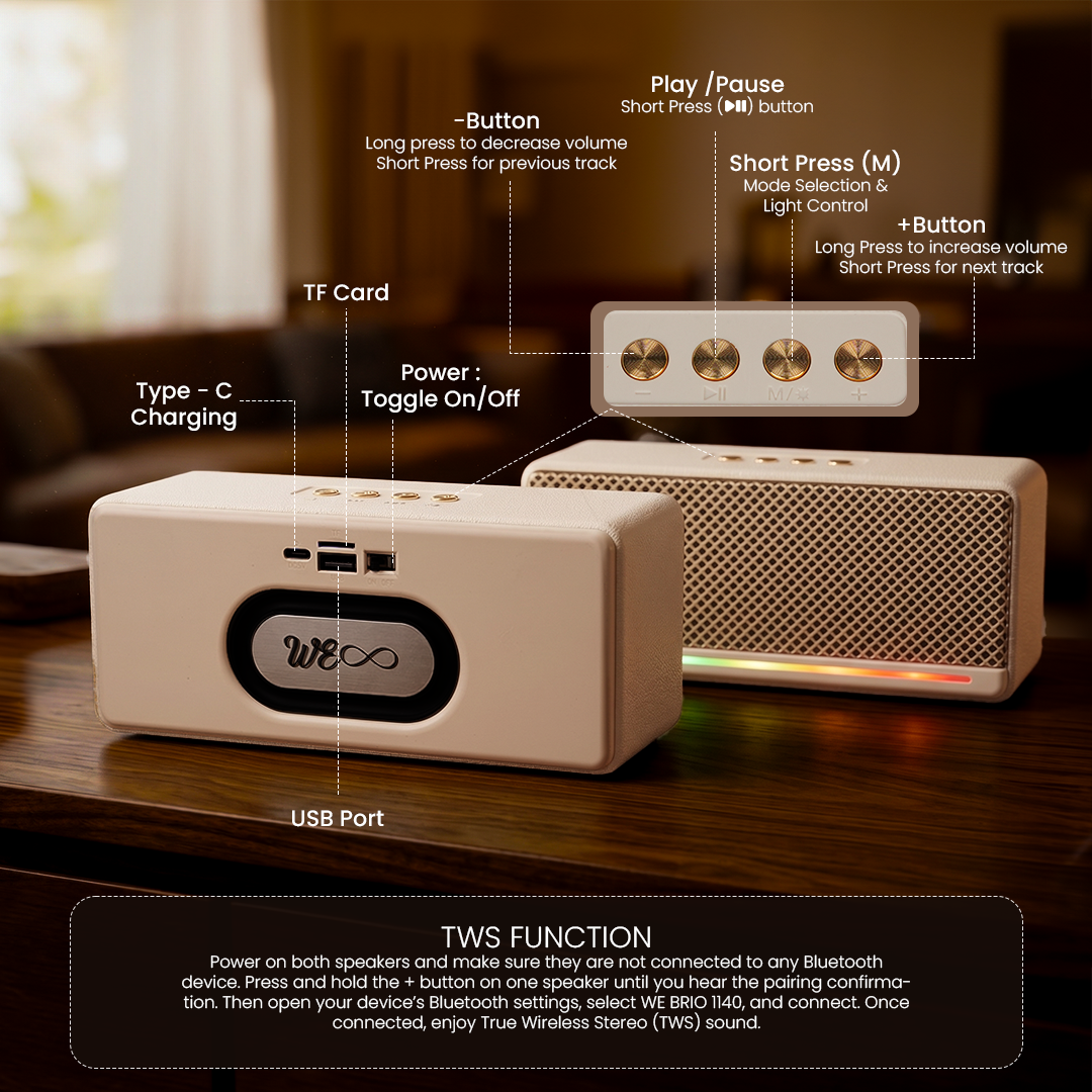Brio 1140 Portable Bluetooth Speaker,